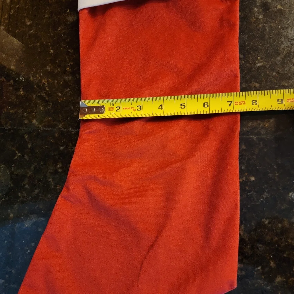 Olivia's Room Felix Fish Bones faux velvet Christmas stocking New